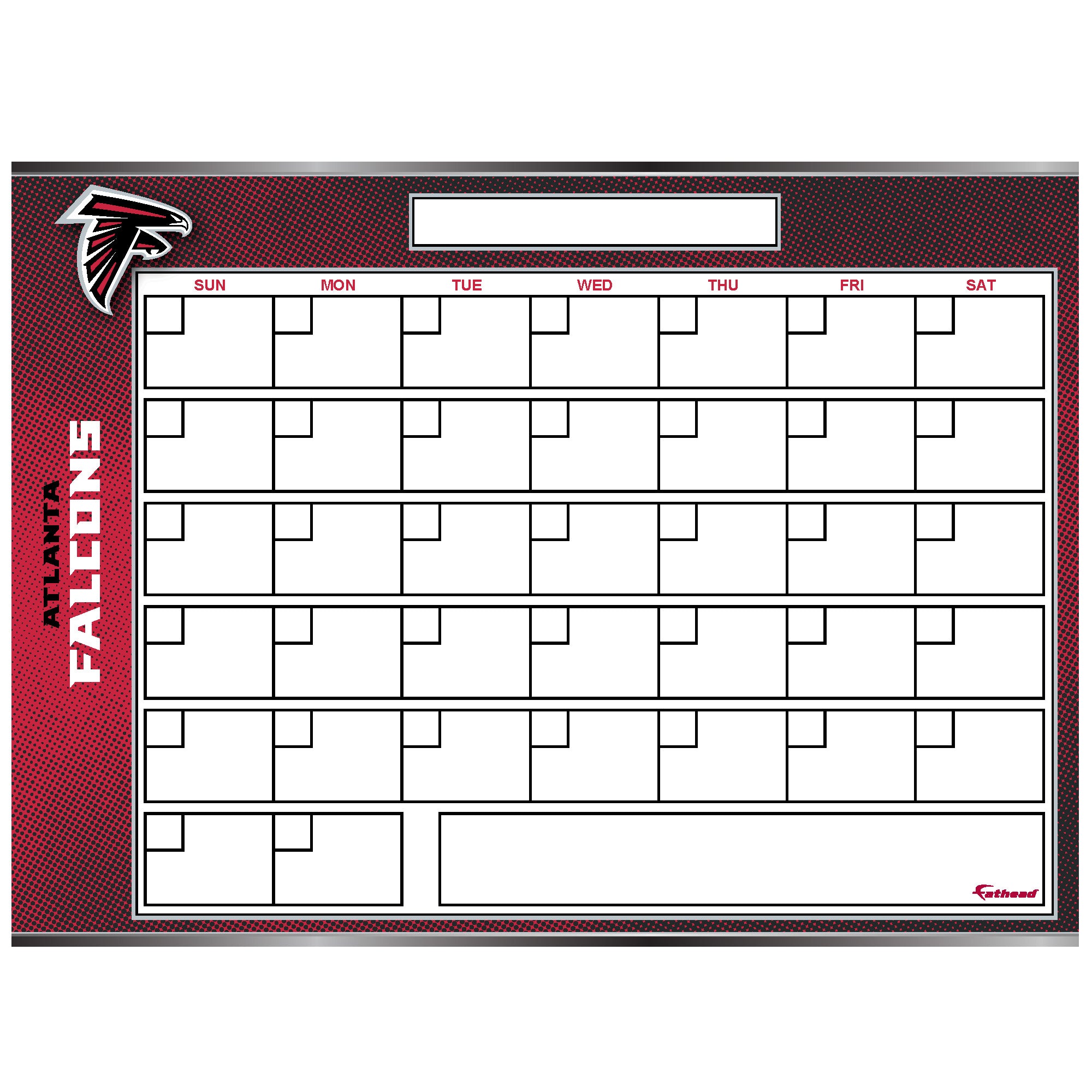 Atlanta Falcons: 2022 Dry Erase Calendar - Officially Licensed NFL Rem –  Fathead