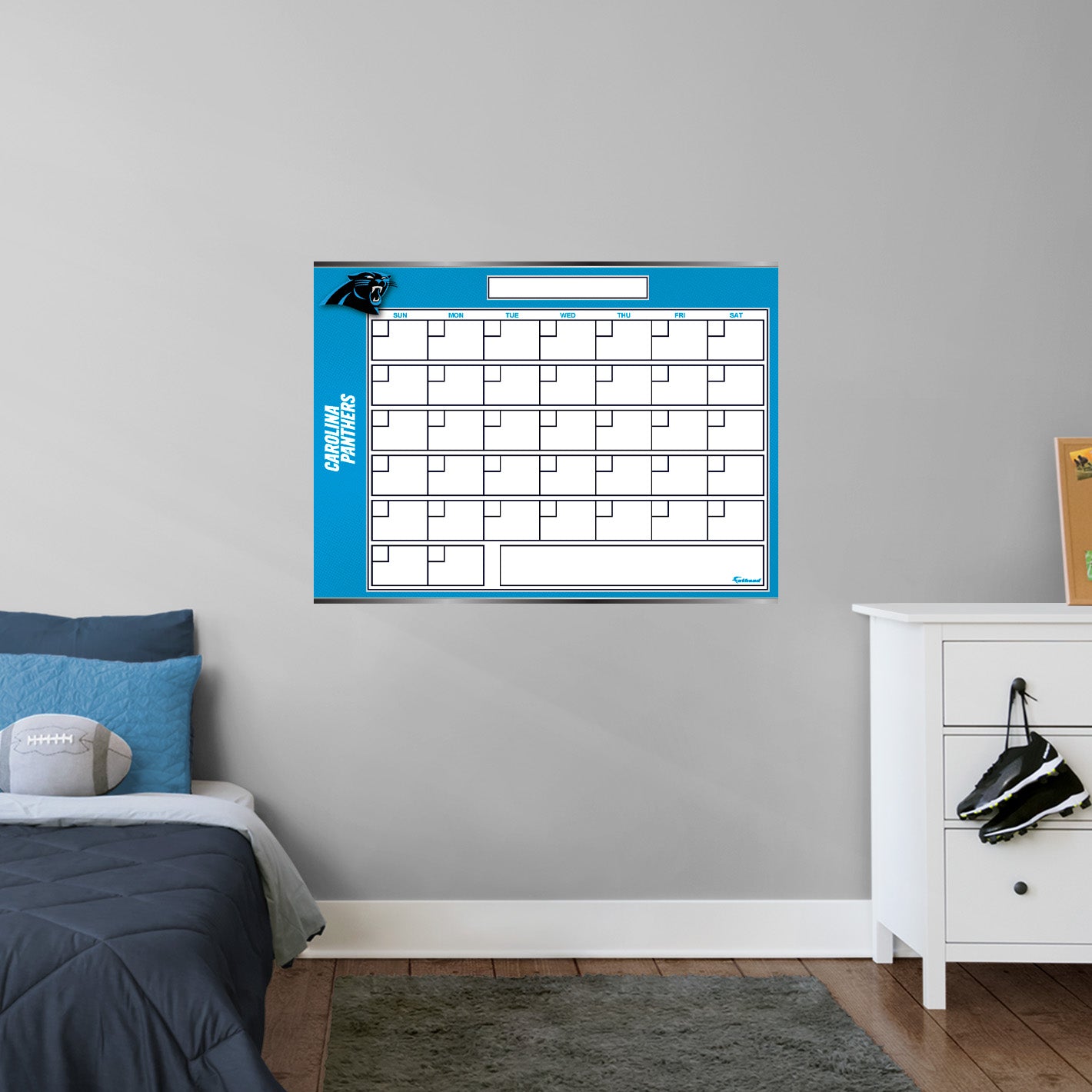 Carolina Panthers: Dry Erase Calendar - Officially Licensed NFL Removable Adhesive Decal