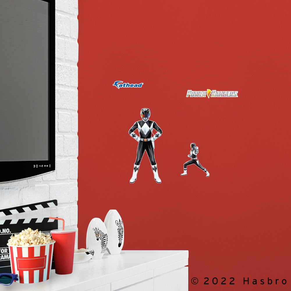 Power Rangers: Black Ranger RealBig - Officially Licensed Hasbro Removable Adhesive Decal