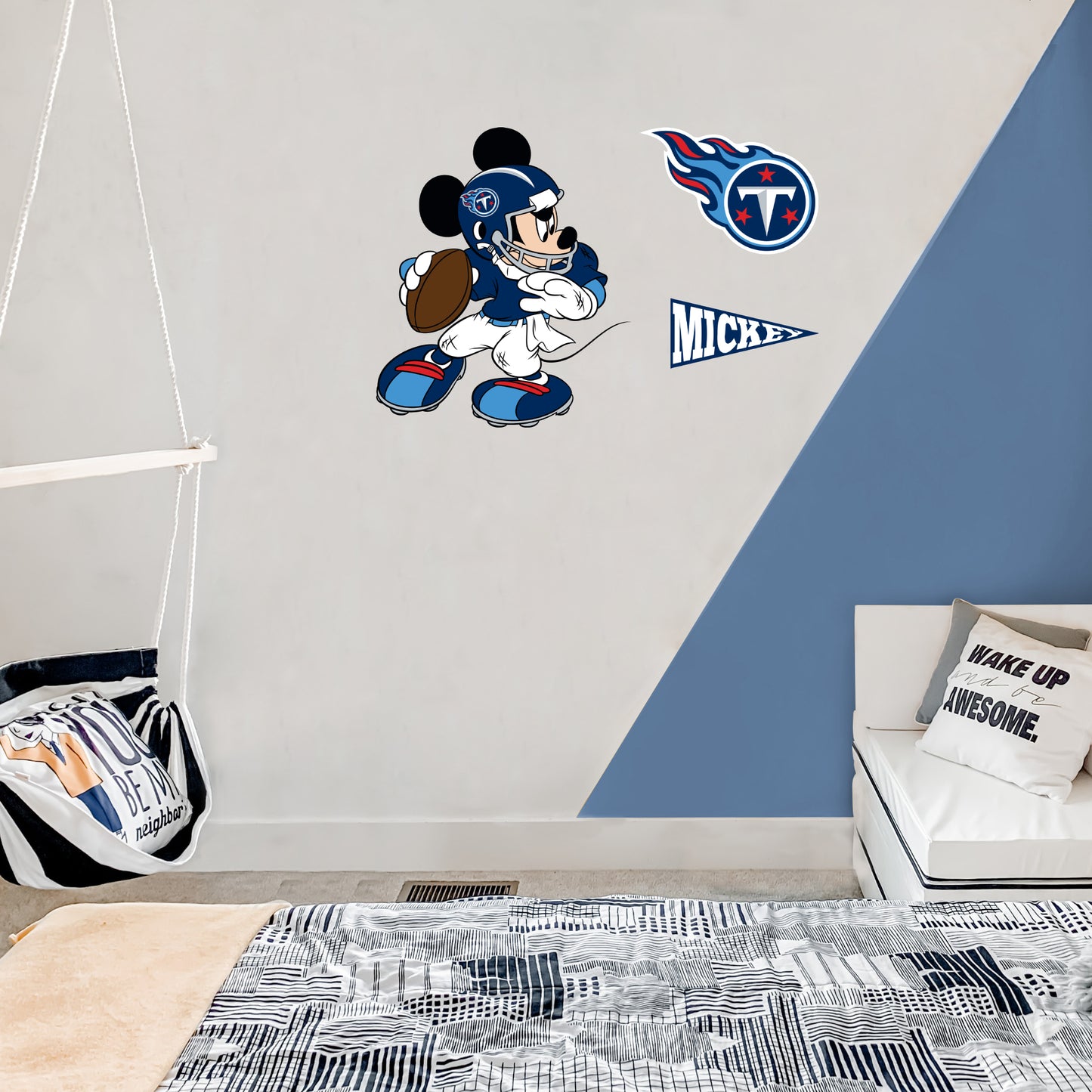 Tennessee Titans: Mickey Mouse - Officially Licensed NFL Removable Adhesive Decal