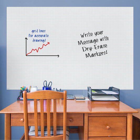 Graph Whiteboard - Removable Dry Erase Vinyl Decal