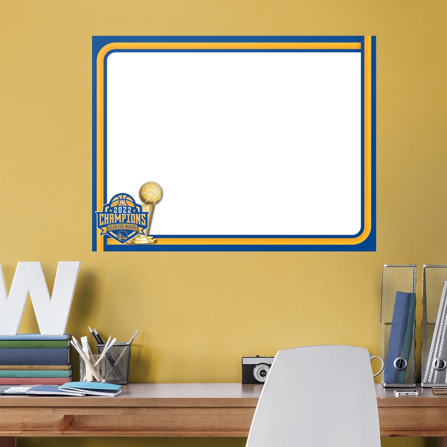 Golden State Warriors: 2022 Champions Dry Erase Whiteboard - Officially Licensed NBA Removable Adhesive Decal