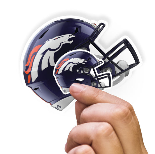 Denver Broncos: Helmet Minis - Officially Licensed NFL Removable Adhesive Decal