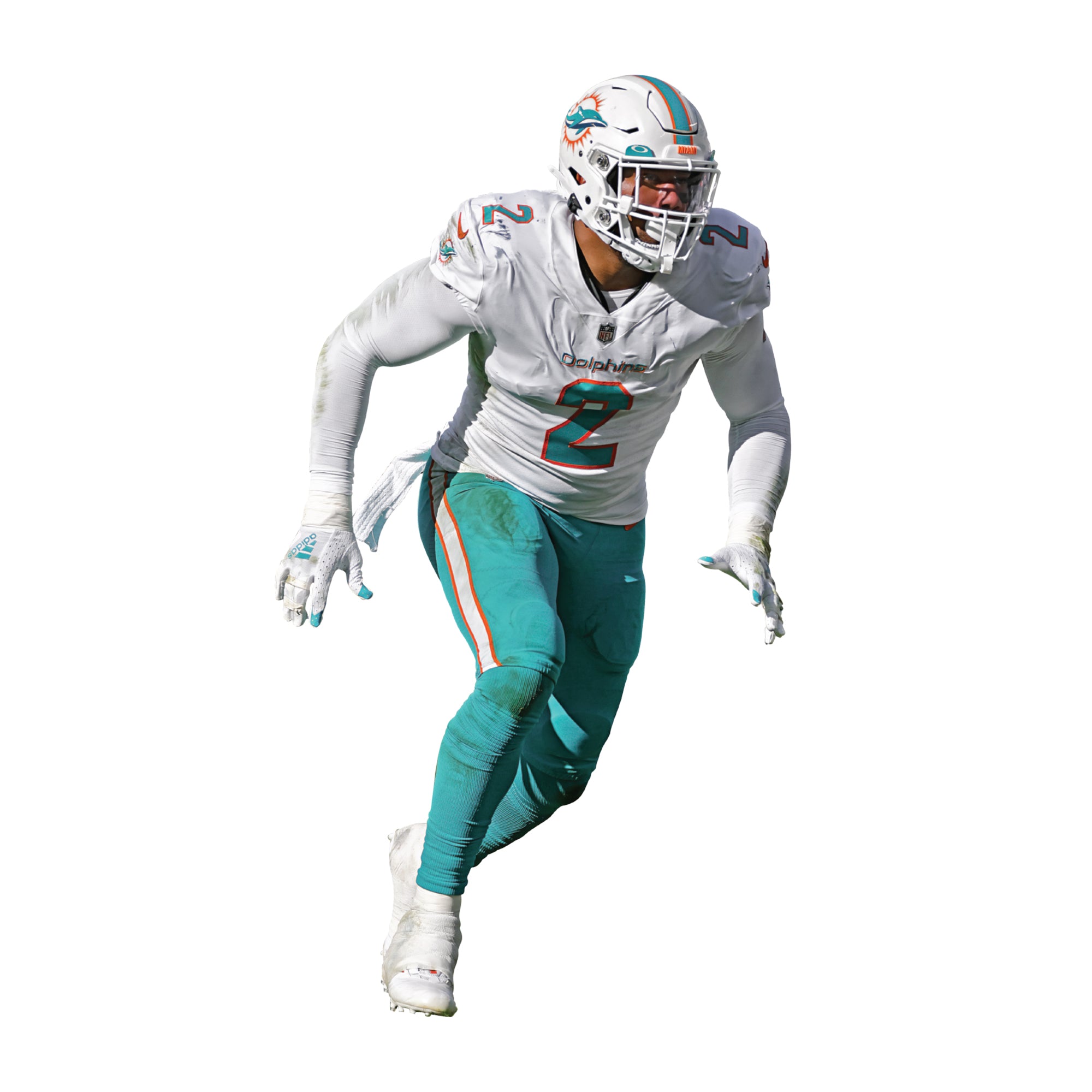 : NFL PRO LINE Men's Bradley Chubb Aqua Miami Dolphins