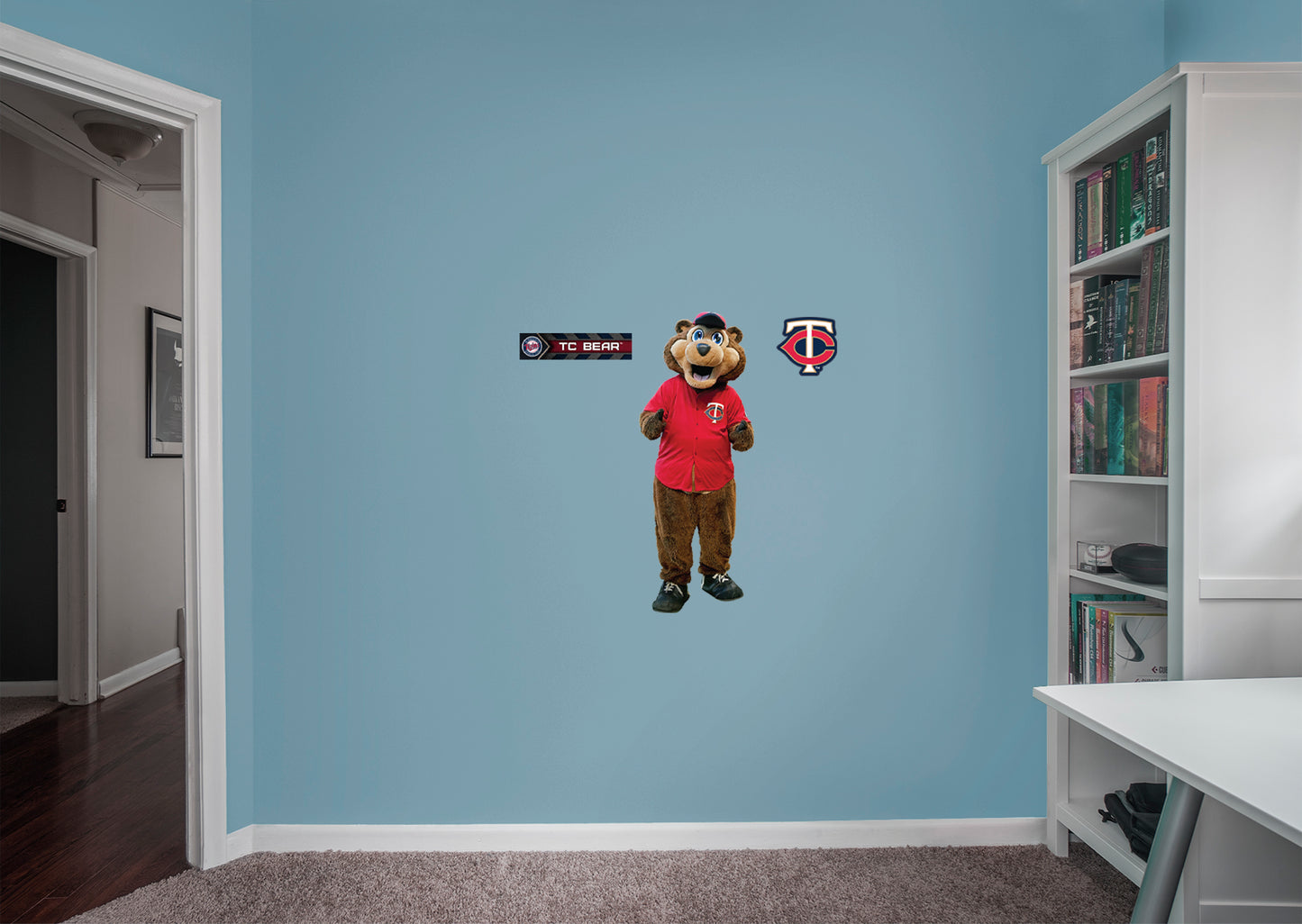 Minnesota Twins: T.C. Bear  Mascot        - Officially Licensed MLB Removable Wall   Adhesive Decal