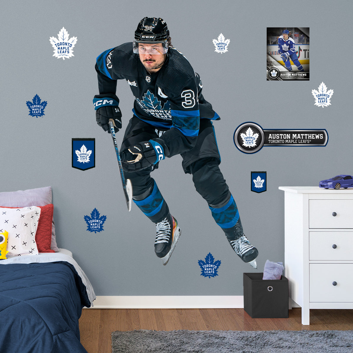 Auston Matthews - RealBig Collection - Official NHL - Toronto Maple Le –  Fathead, image size:1200x1200