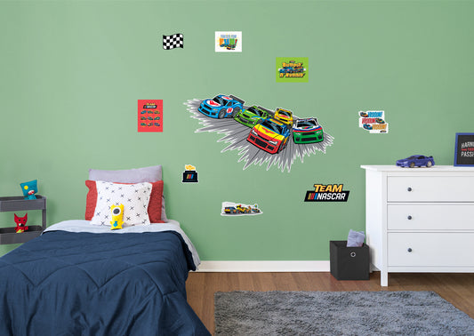 Rookies Racing Group        - Officially Licensed NASCAR Removable Wall   Adhesive Decal