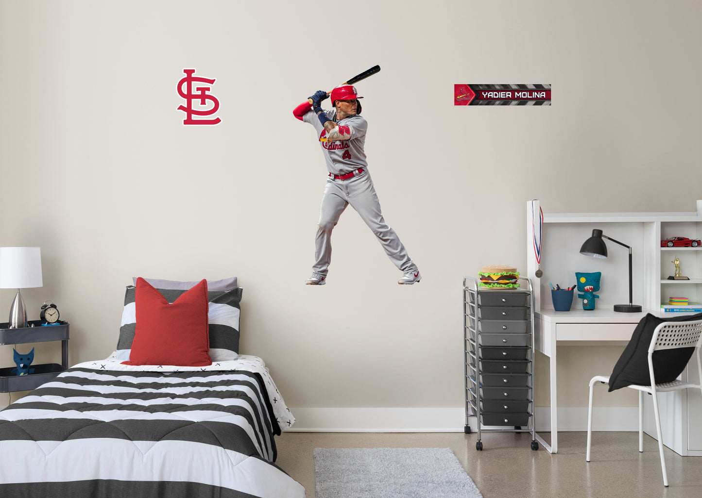 St. Louis Cardinals: Yadier Molina         - Officially Licensed MLB Removable Wall   Adhesive Decal