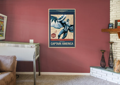 Avengers: Captain America (Sam Wilson) Retro Americana Mural        - Officially Licensed Marvel Removable Wall   Adhesive Decal