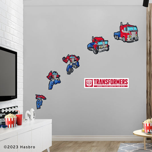 Transformers: Optimus Prime Transforming Sequence Collection - Officially Licensed Hasbro Removable Adhesive Decal