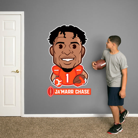 Cincinnati Bengals: Ja'Marr Chase  Emoji        - Officially Licensed NFLPA Removable     Adhesive Decal
