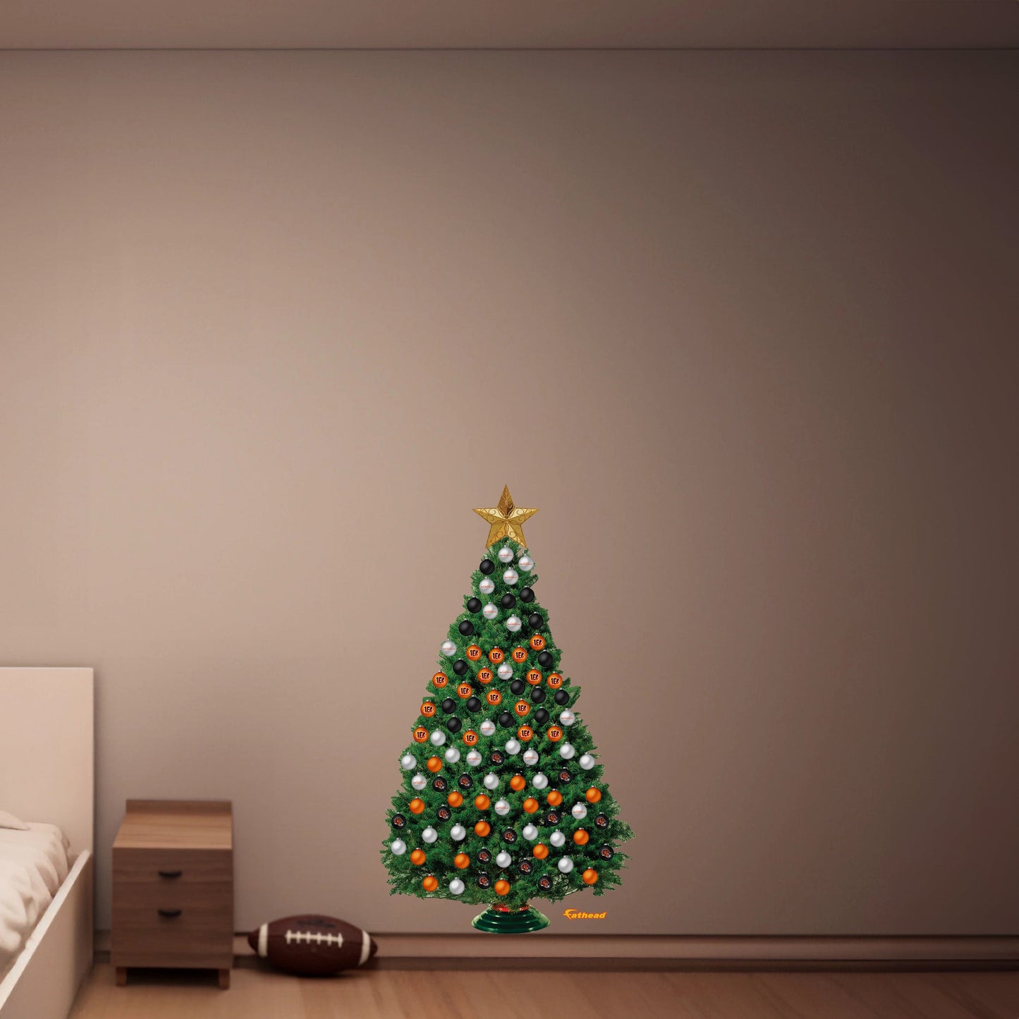 Cincinnati Bengals:   Dry Erase Decorate Your Own Christmas Tree        - Officially Licensed NFL Removable     Adhesive Decal