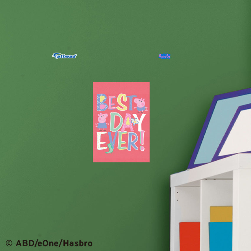 Peppa Pig: Best Day Ever Poster - Officially Licensed Hasbro Removable Adhesive Decal