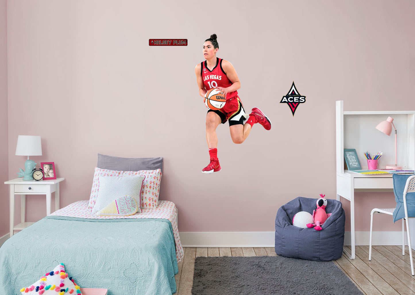 Las Vegas Aces: Kelsey Plum         - Officially Licensed WNBA Removable Wall   Adhesive Decal