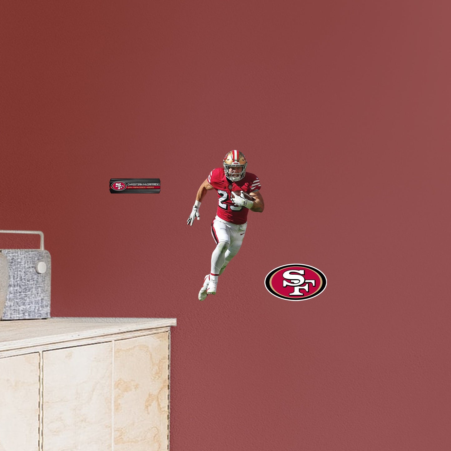 San Francisco 49ers: Christian McCaffrey - Officially Licensed NFL Removable Adhesive Decal