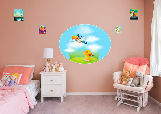 The Lion King: Simba and Zazu Kids        - Officially Licensed Disney Removable Wall   Adhesive Decal
