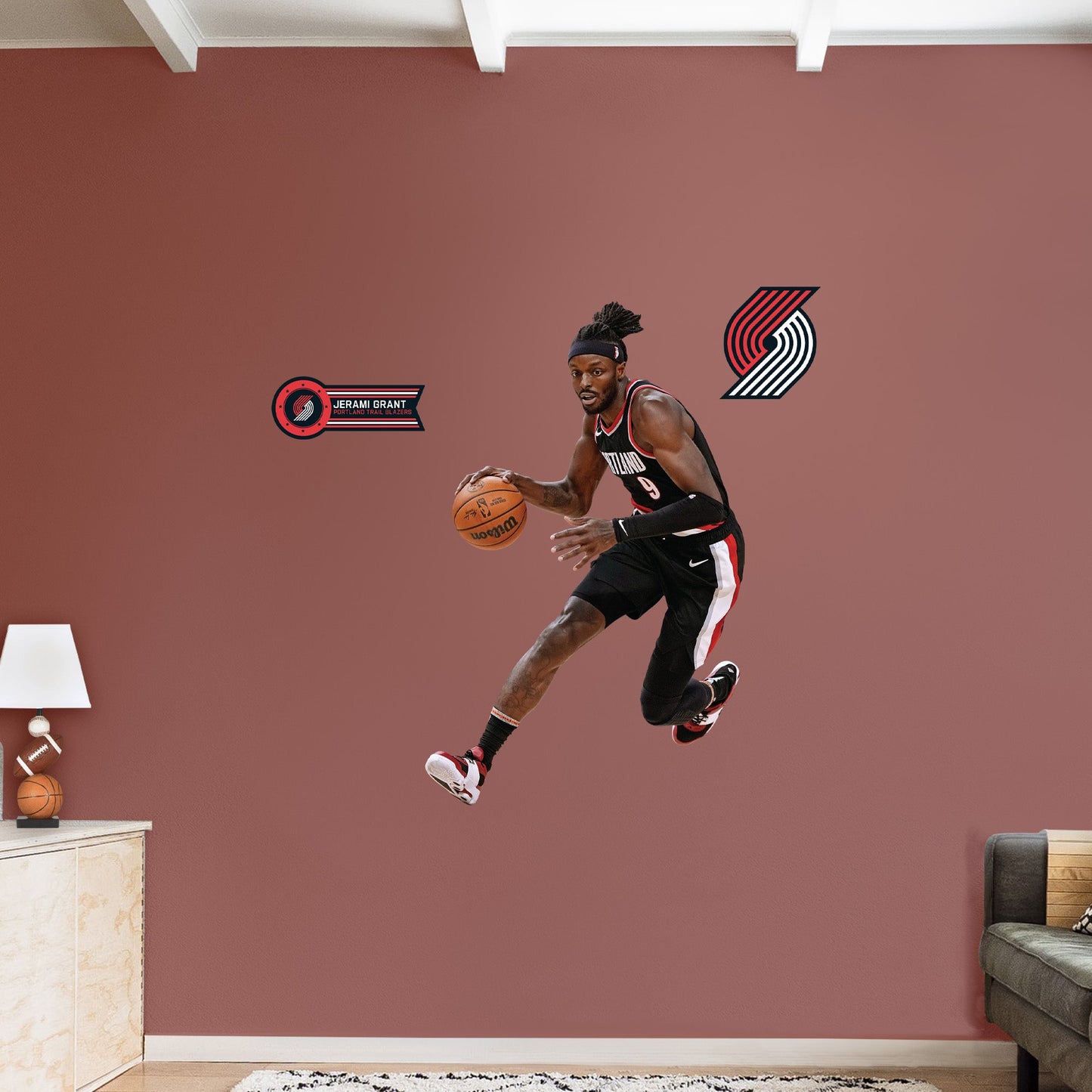 Portland Trail Blazers: Jerami Grant - Officially Licensed NBA Removable Adhesive Decal