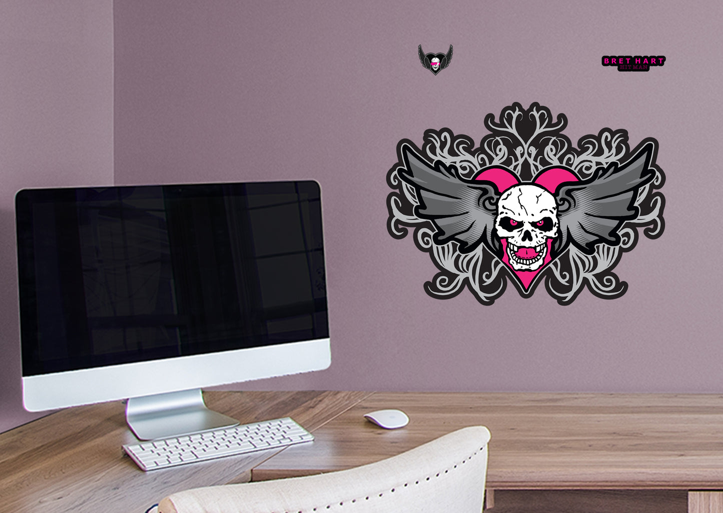 Bret Hitman Hart  Logo        - Officially Licensed WWE Removable Wall   Adhesive Decal