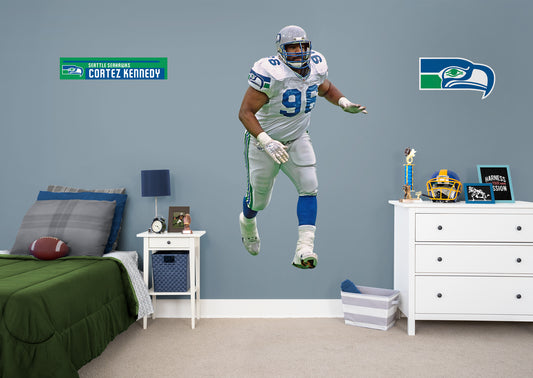Seattle Seahawks: Cortez Kennedy  Legend        - Officially Licensed NFL Removable Wall   Adhesive Decal