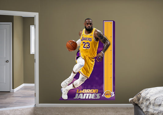 Los Angeles Lakers: LeBron James  Growth Chart        - Officially Licensed NBA Removable Wall   Adhesive Decal