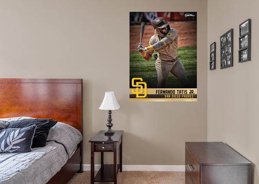 San Diego Padres: Fernando Tatis Jr.  GameStar        - Officially Licensed MLB Removable Wall   Adhesive Decal