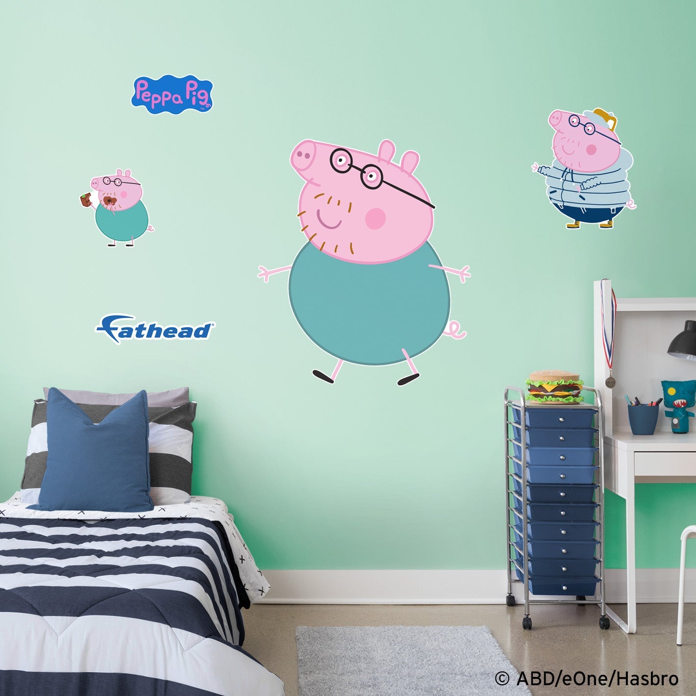 Peppa Pig: Daddy RealBigs - Officially Licensed Hasbro Removable Adhesive Decal