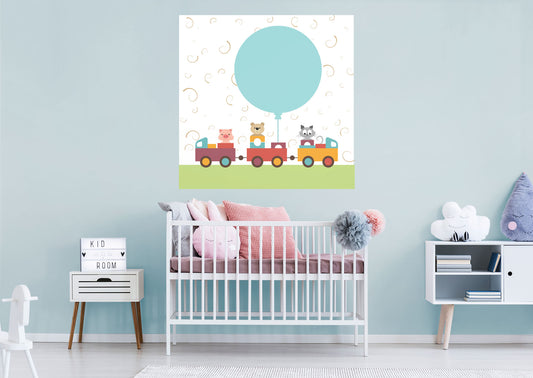 Nursery:  Blue Balloon Dry Erase        -   Removable Wall   Adhesive Decal