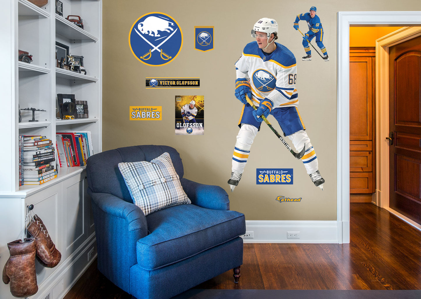 Buffalo Sabres: Victor Olofsson         - Officially Licensed NHL Removable Wall   Adhesive Decal
