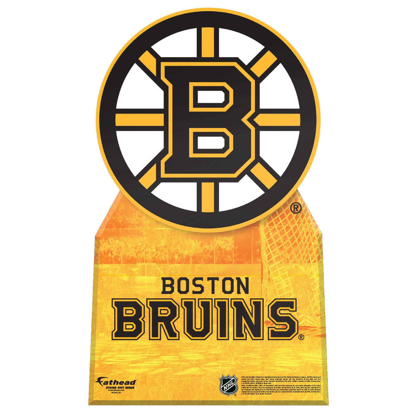 Boston Bruins Flag NHL Yellow Black Metal Background American