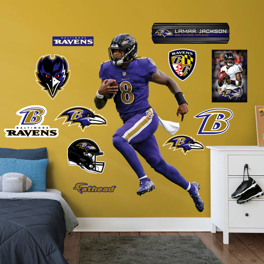 Baltimore Ravens: Lamar Jackson - Officially Licensed NFL Removable Adhesive Decal