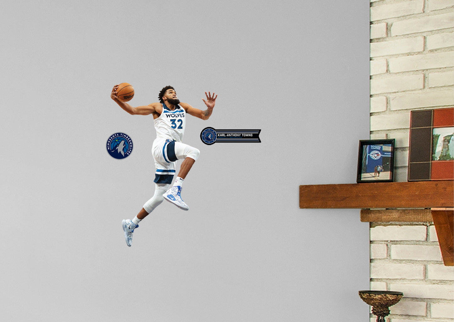 Minnesota Timberwolves: Karl-Anthony Towns Dunk - Officially Licensed NBA Removable Adhesive Decal