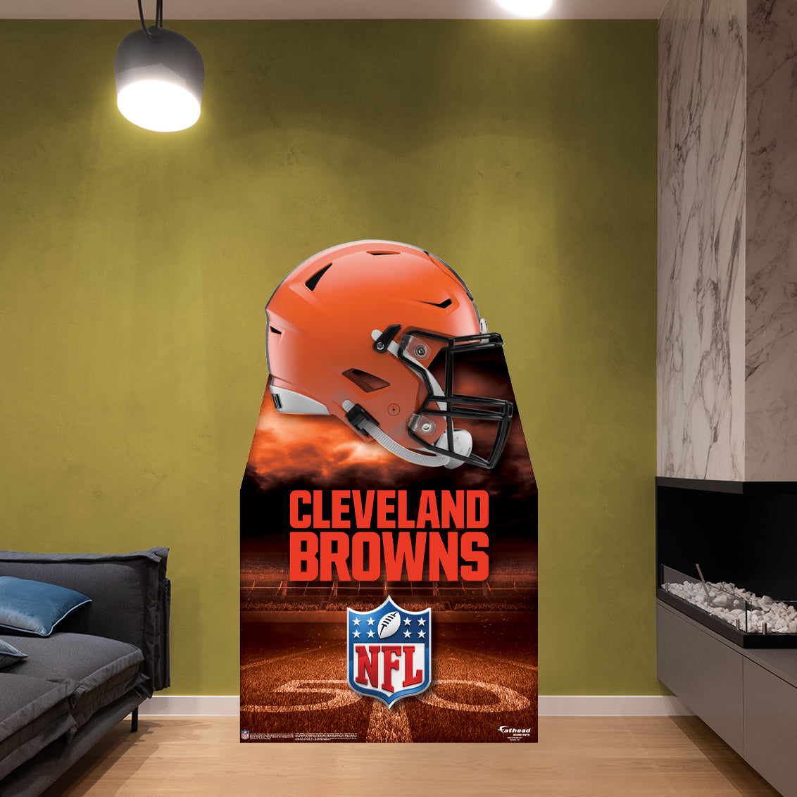 Cleveland Browns:   Helmet  Life-Size   Foam Core Cutout  - Officially Licensed NFL    Stand Out