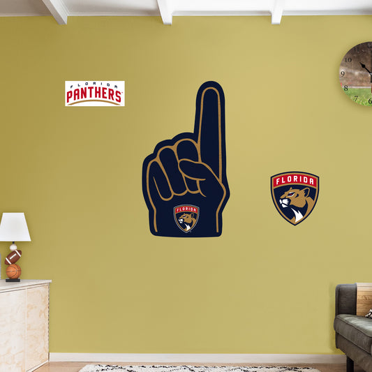 Florida Panthers:    Foam Finger        - Officially Licensed NHL Removable     Adhesive Decal