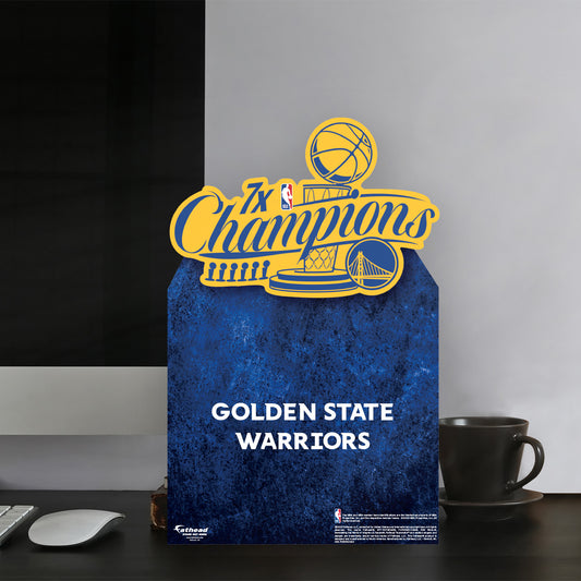 Golden State Warriors: 2022 7X Champions Logo Mini Cardstock Cutout - Officially Licensed NBA Stand Out