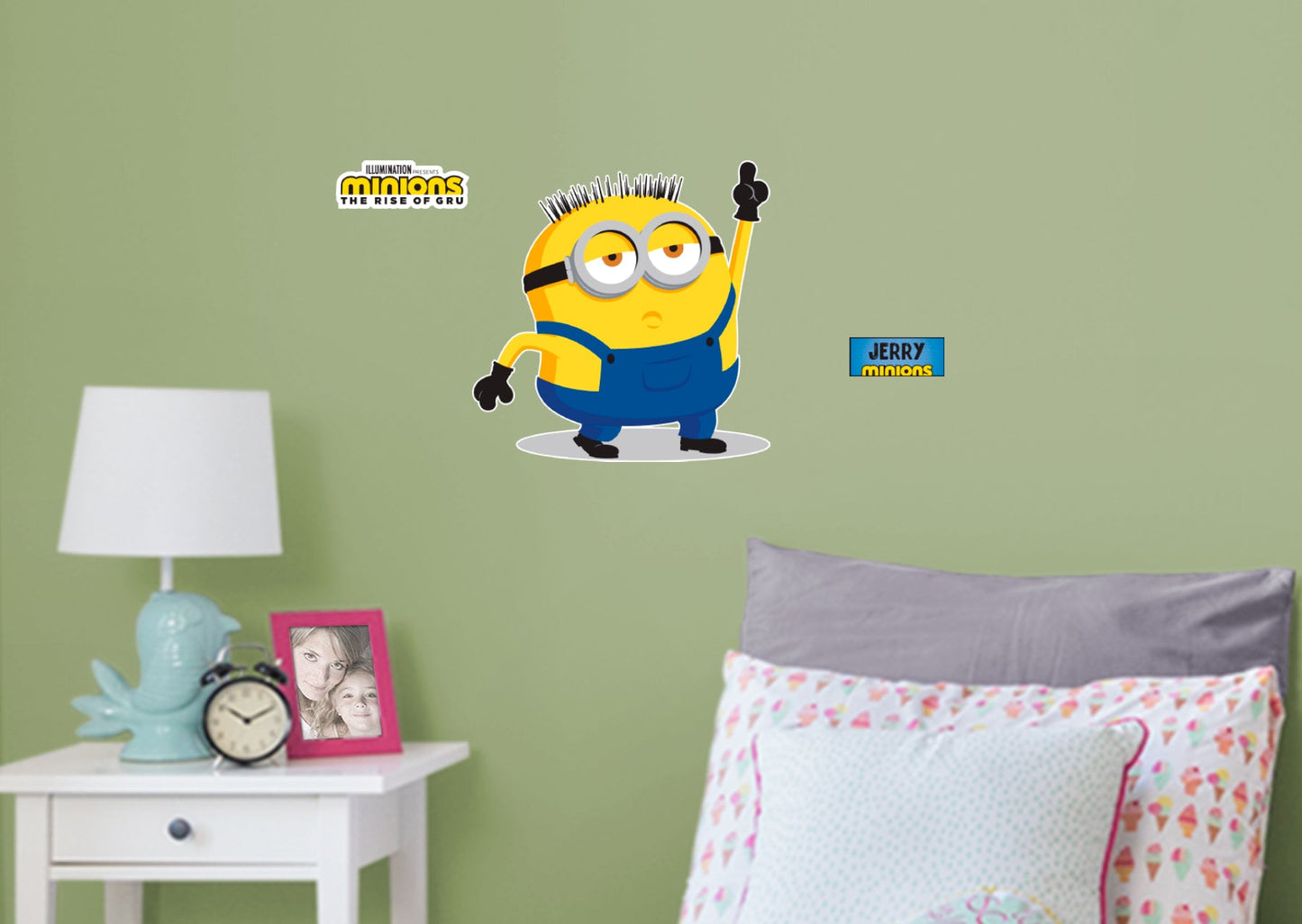 Minions: Jerry Point - Officially Licensed NBC Universal Removable Adhesive Decal