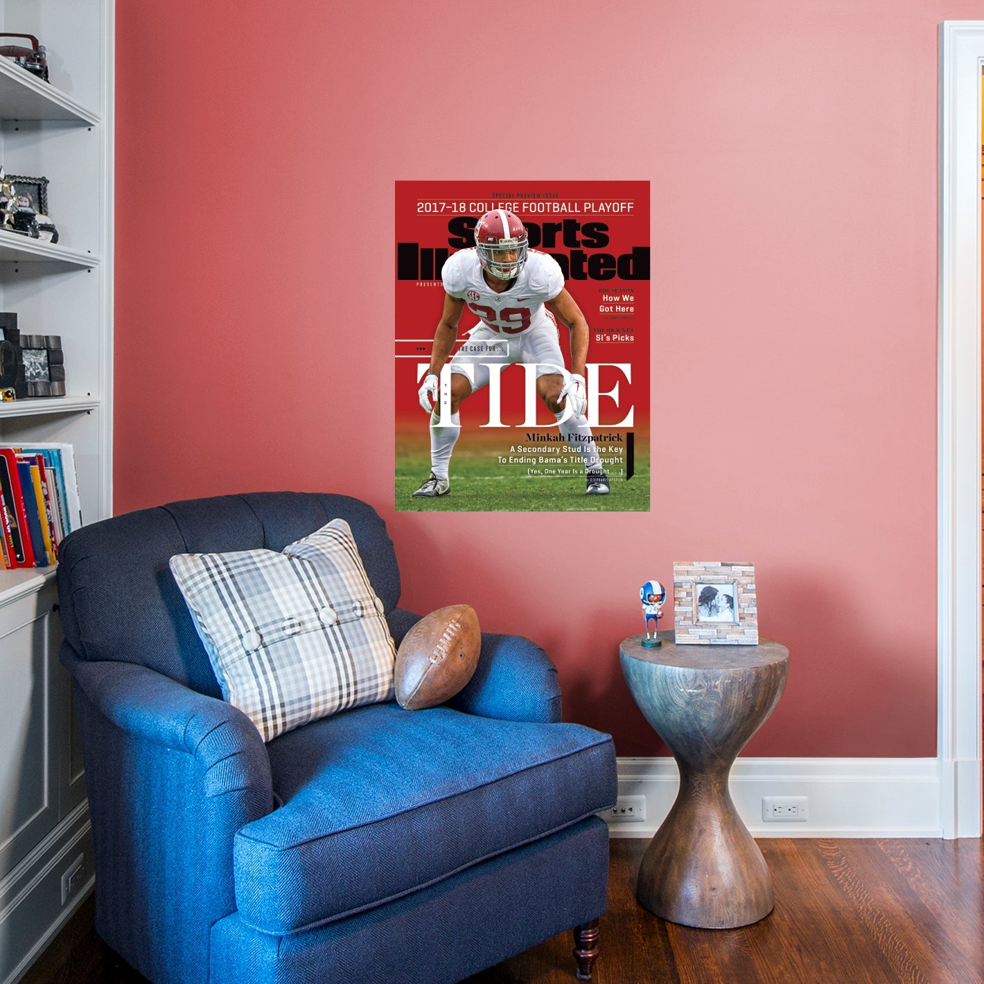 Alabama Crimson Tide: Minkah Fitzpatrick December 2017 Sports Illustrated Cover - Officially Licensed NCAA Removable Adhesive Decal