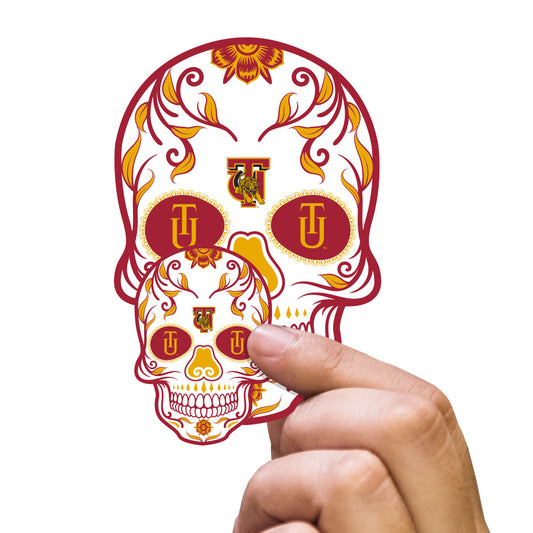 Tuskegee Golden Tigers:   Skull Minis        - Officially Licensed NCAA Removable     Adhesive Decal
