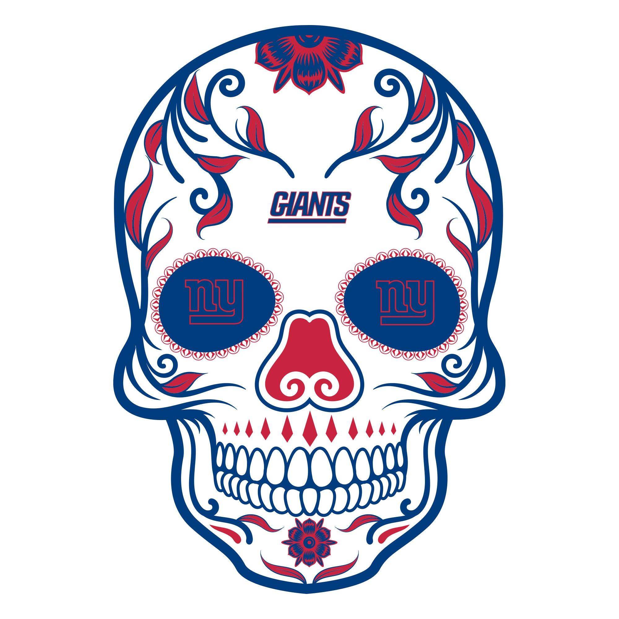 New York Giants NFL Custom Name And Number Skull Halloween Gift