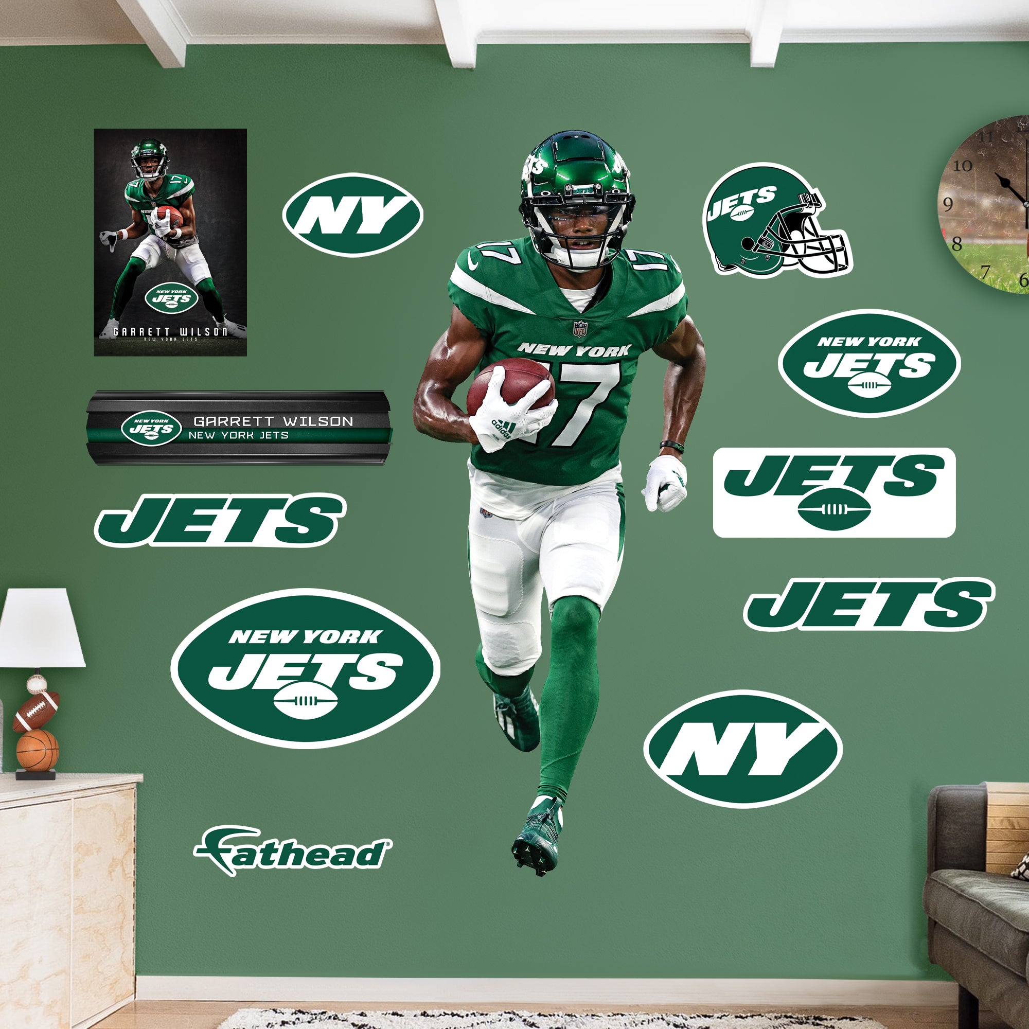 New York Jets Lithograph print of Garrett Wilson 2023 11 x 14