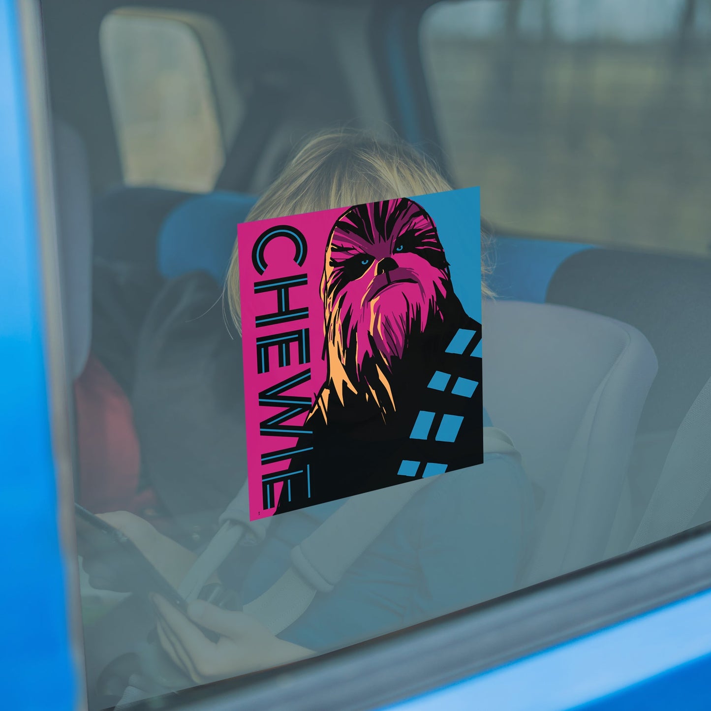 Chewbacca CHEWIE Pop Art Window Cling - Officially Licensed Star Wars Removable Window Static Decal