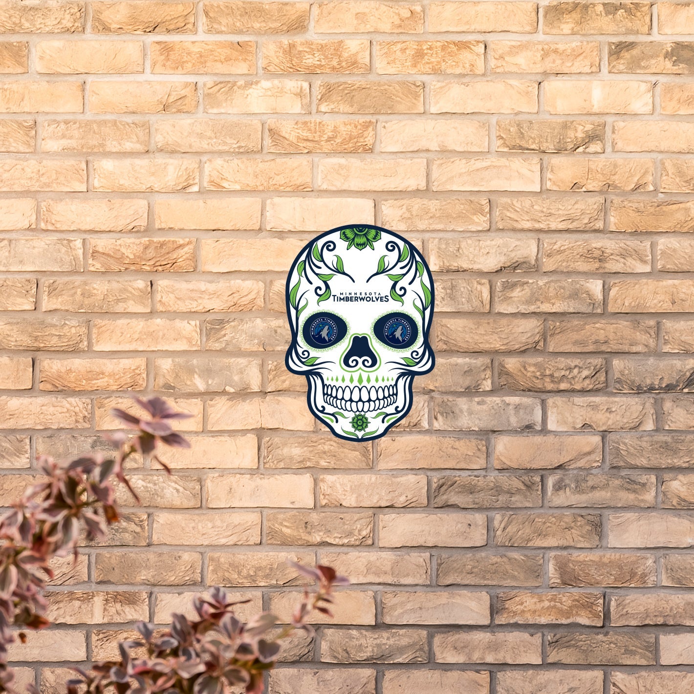 Minnesota Timberwolves: Skull Outdoor Logo - Officially Licensed NBA Outdoor Graphic