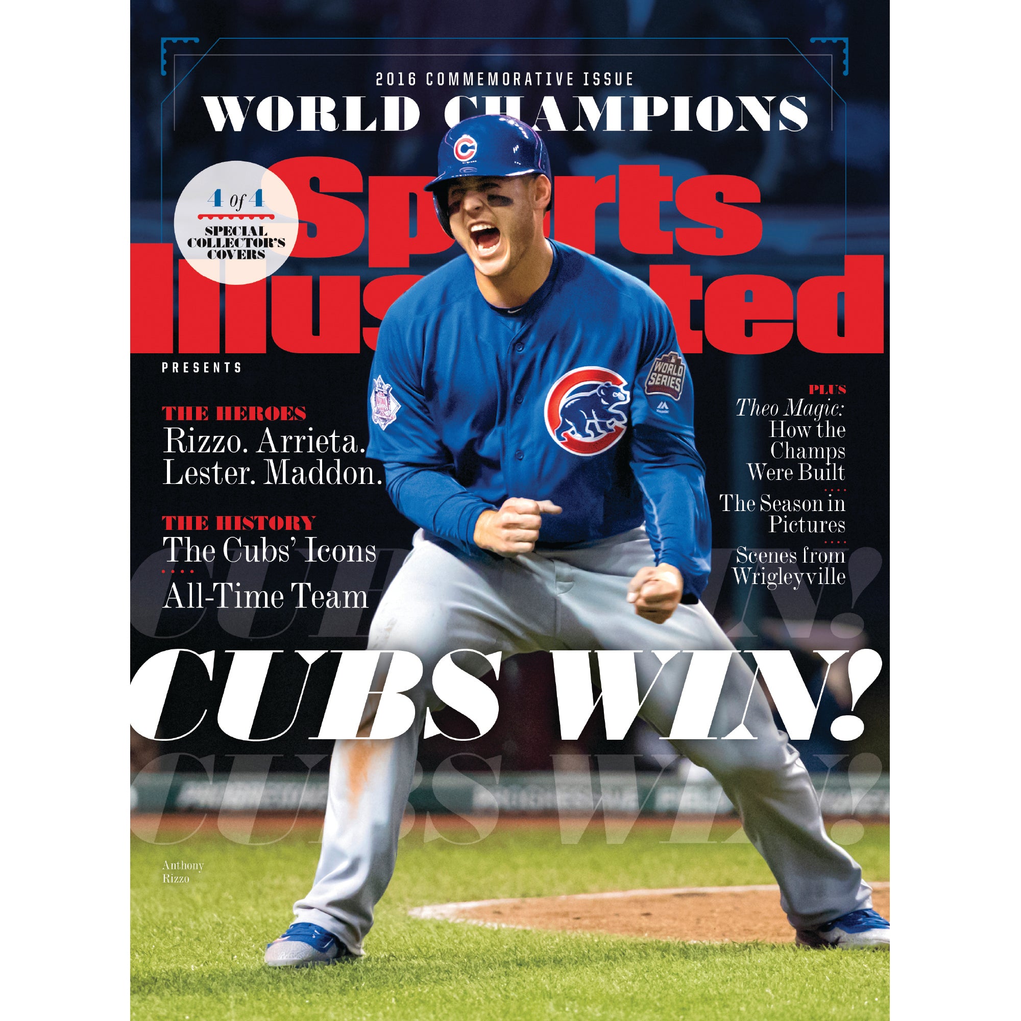 Chicago Cubs, 2016 World Series Champions Sports Illustrated Cover Acrylic  Print by Sports Illustrated - Sports Illustrated Covers
