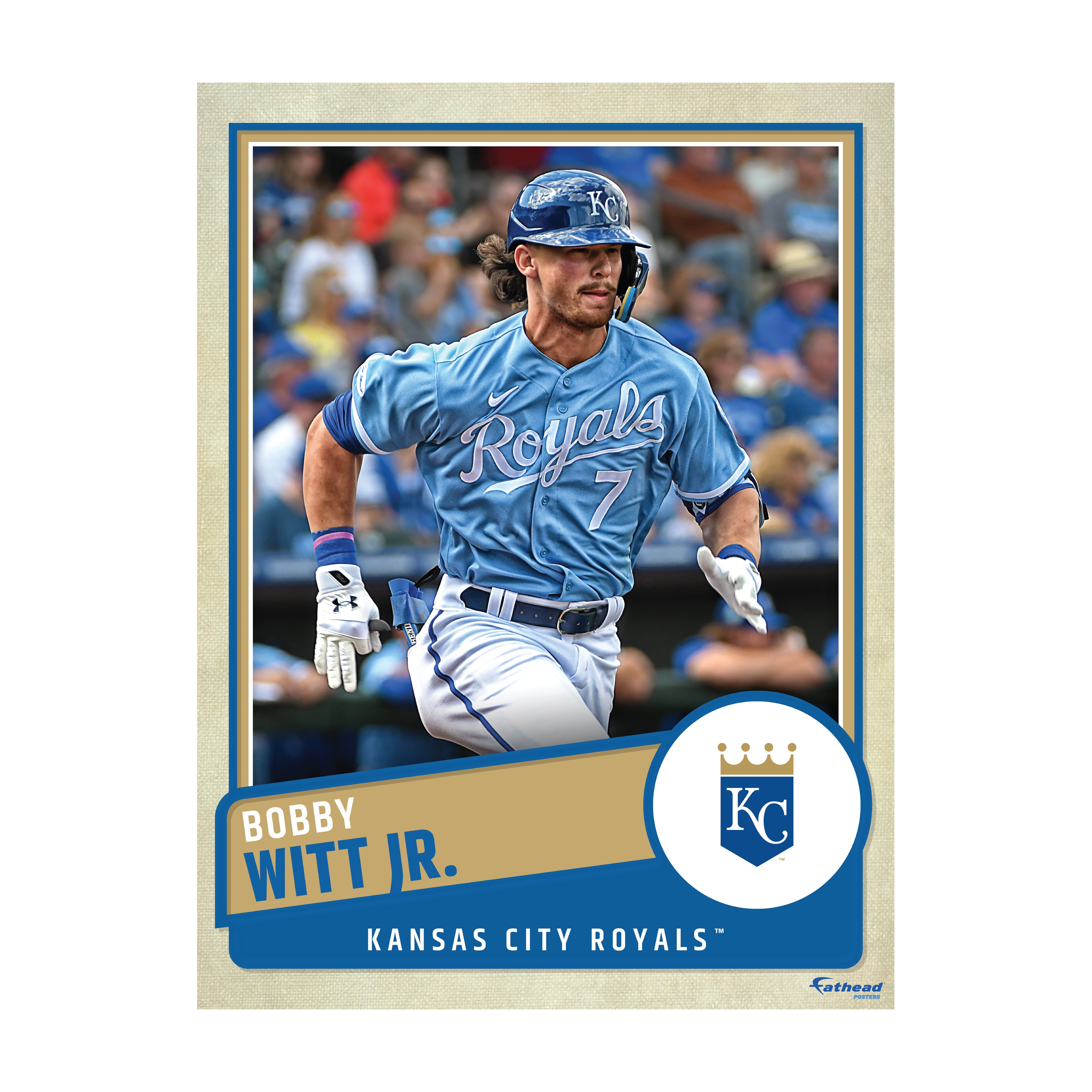 Kansas City Royals: Bobby Witt Jr. 2022 - MLB Removable Adhesive Decal  Giant Athlete +2 Decals 21W x 51H