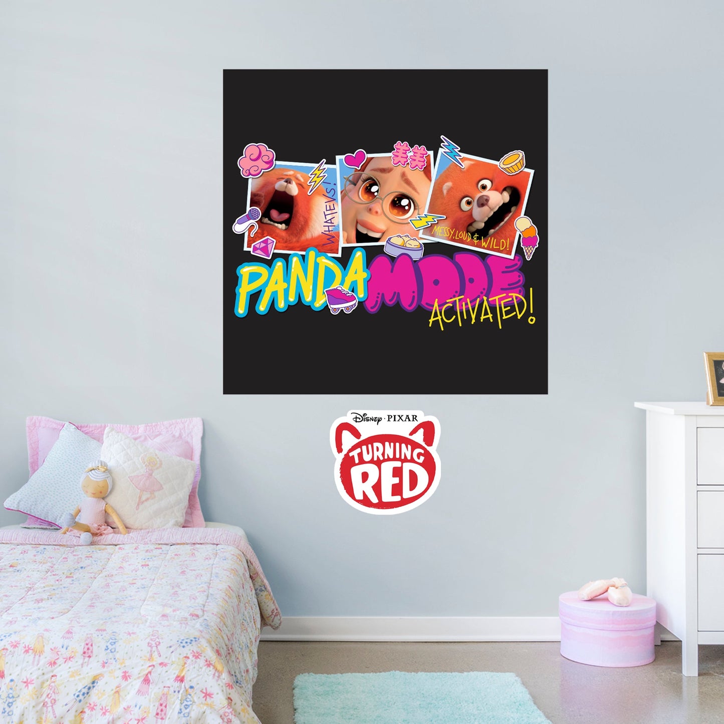 Turning Red: Meilin Panda Mode Activated Poster - Officially Licensed Disney Removable Adhesive Decal