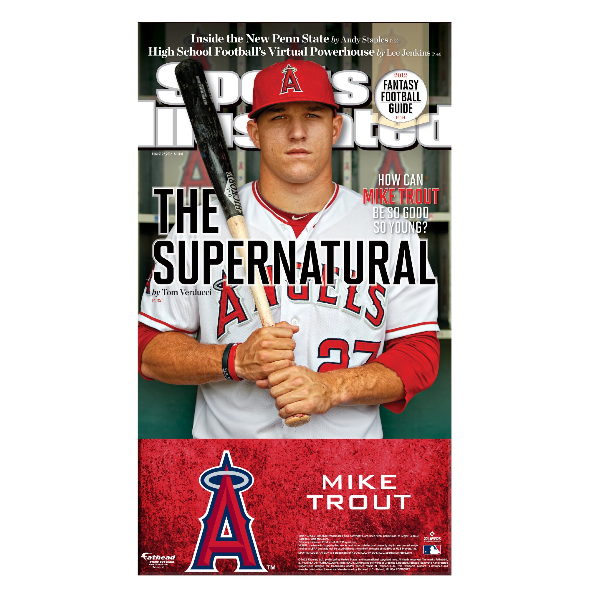Los Angeles Angels: Mike Trout August 2012 Sports Illustrated Cover - –  Fathead