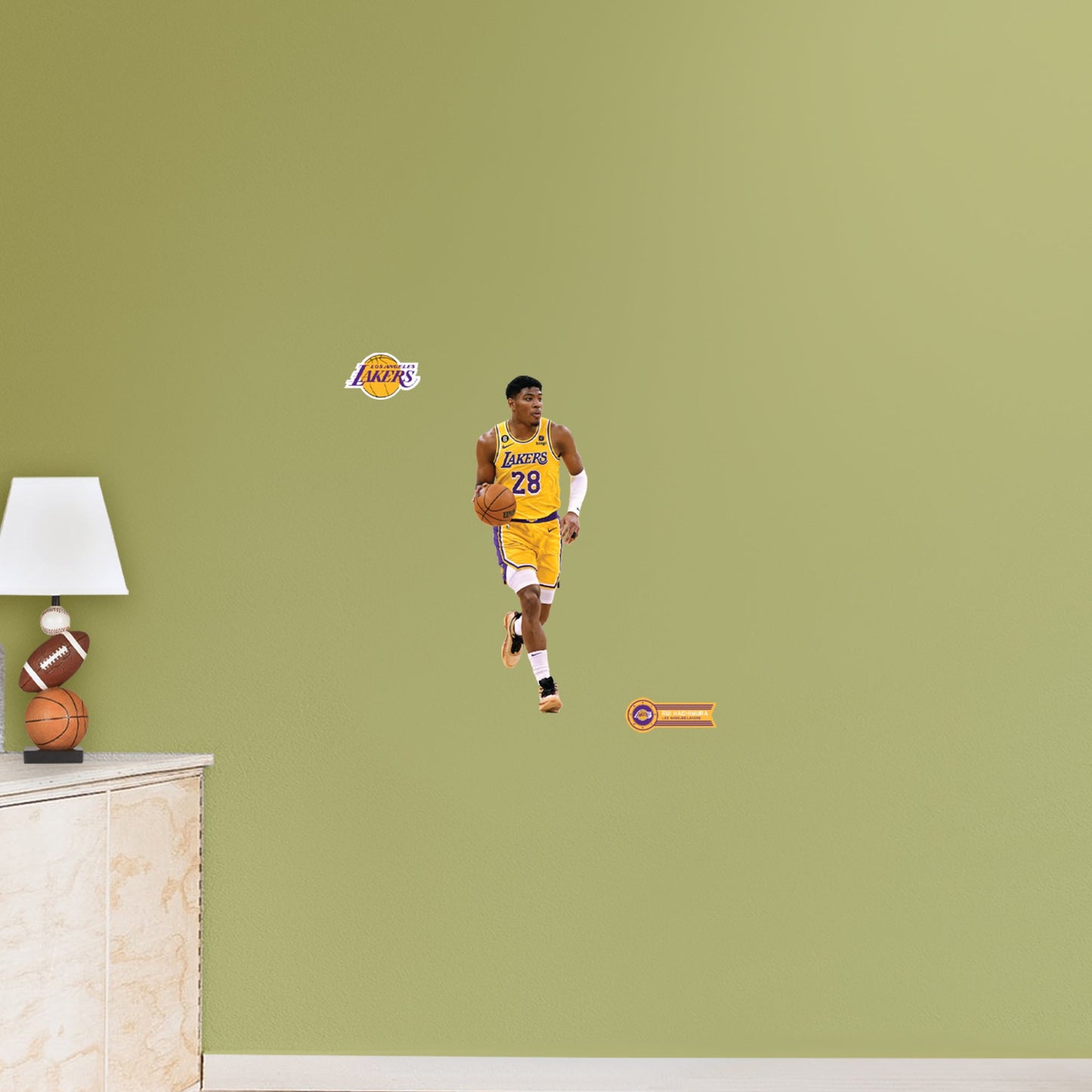 Los Angeles Lakers: Rui Hachimura - Officially Licensed NBA Removable Adhesive Decal