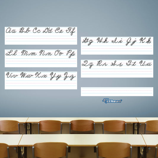Handwriting Guide: Cursive - Removable Dry Erase Vinyl Decal