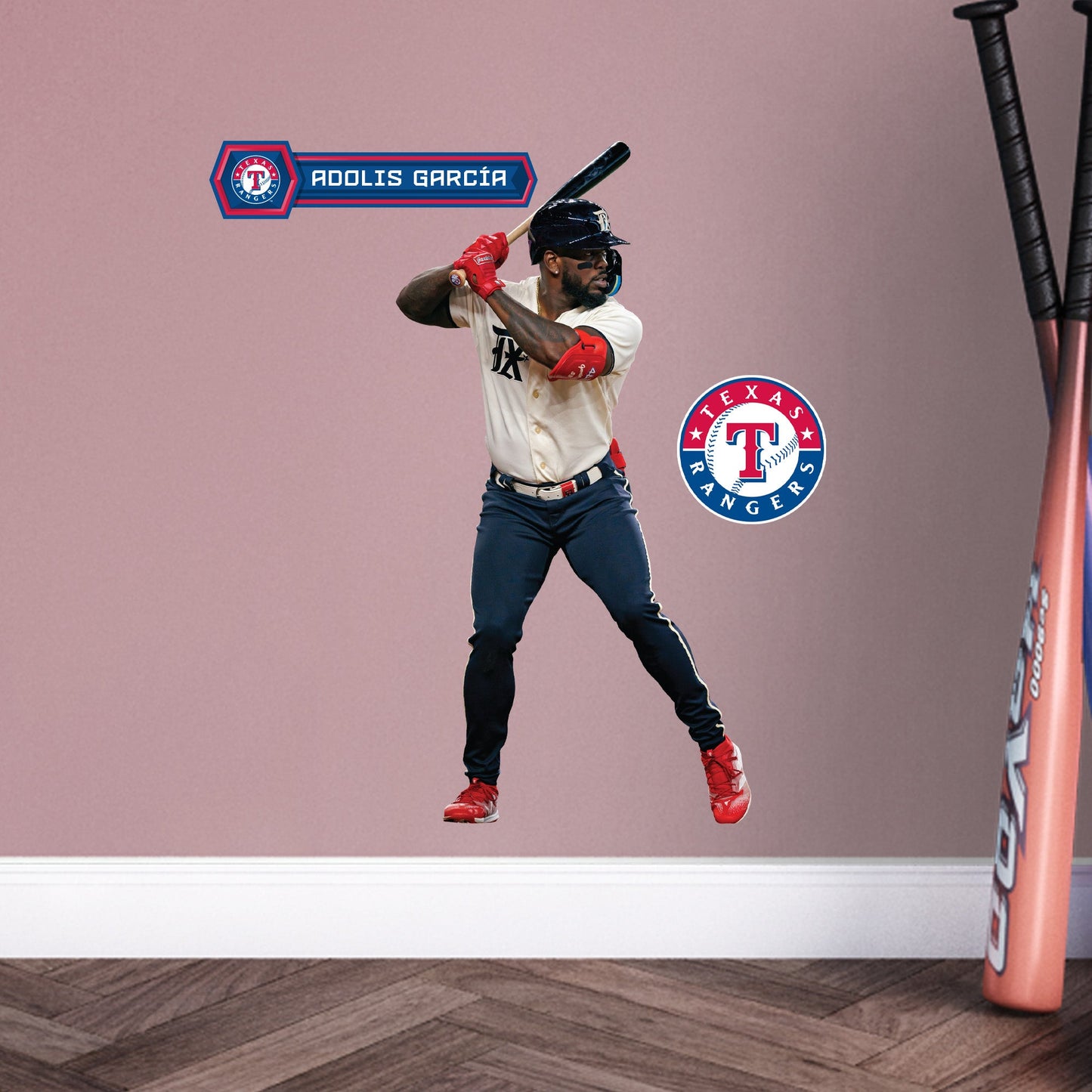Texas Rangers: Adolis García  City Connect        - Officially Licensed MLB Removable     Adhesive Decal