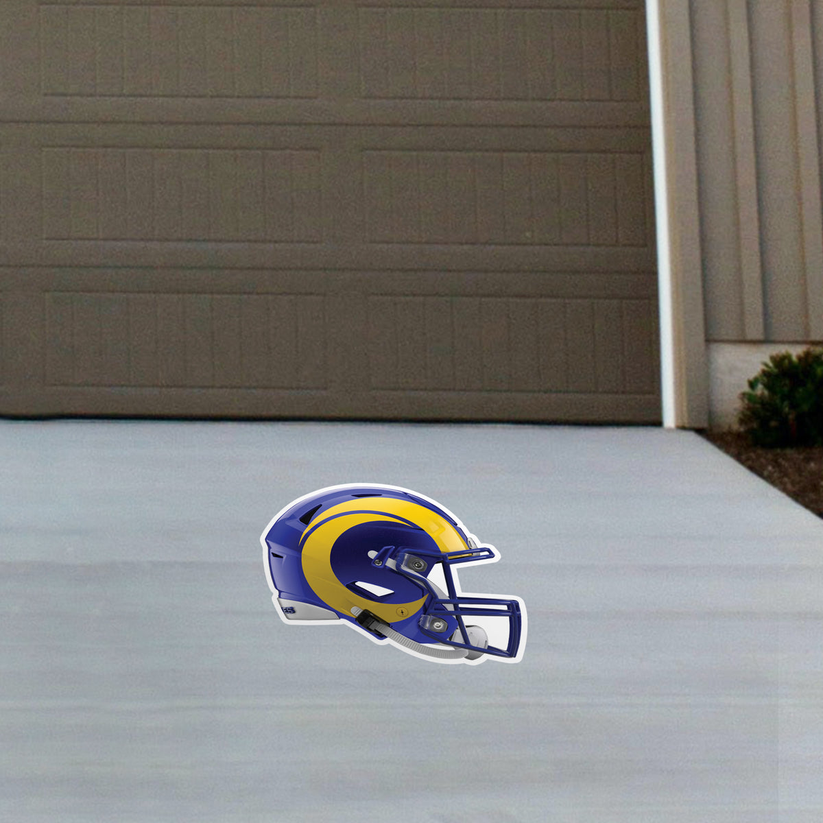 concrete football helmet Los Angeles Rams - Helmet - Outdoor Floor Decal - Official NFL
