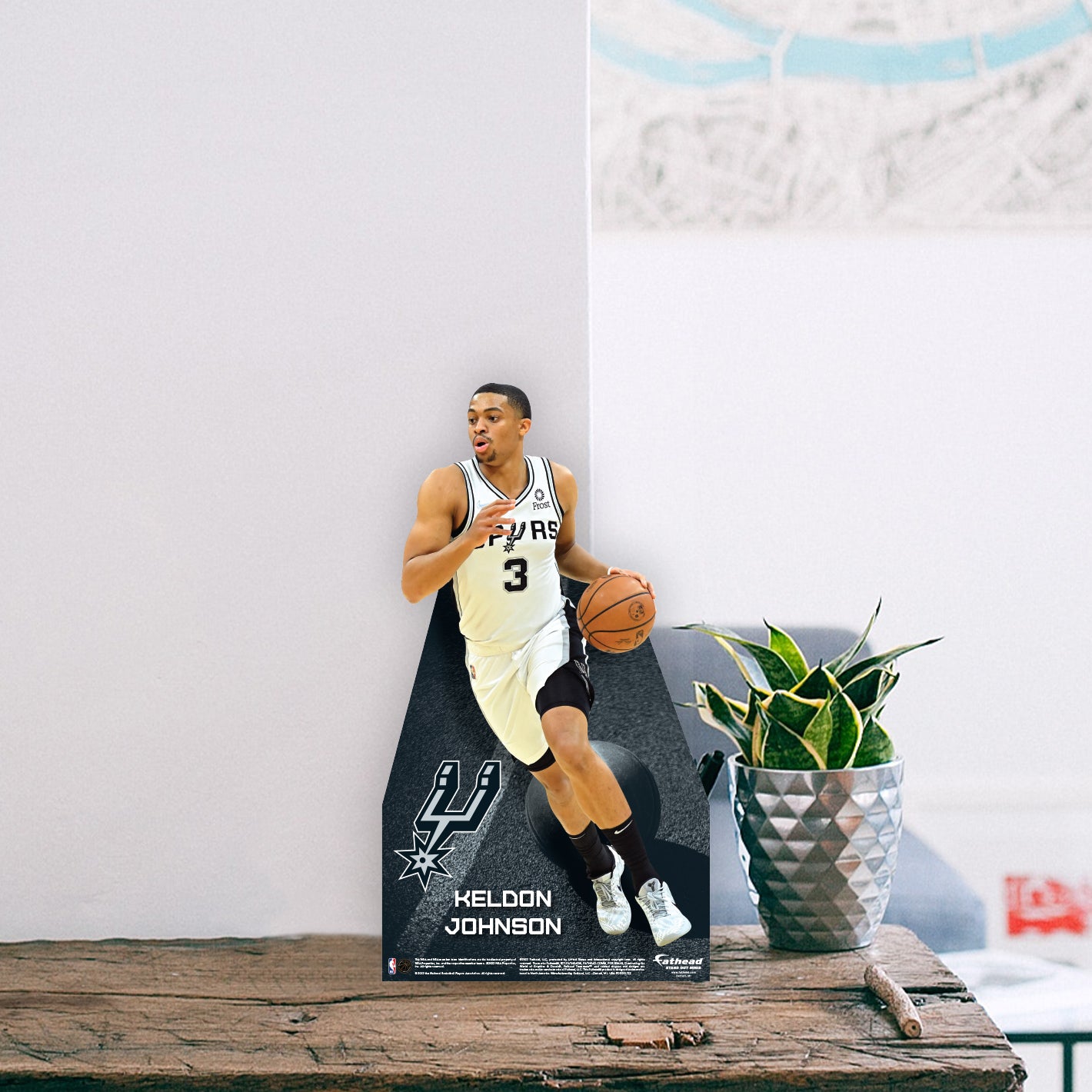 San Antonio Spurs: Keldon Johnson Mini Cardstock Cutout - Officially Licensed NBA Stand Out